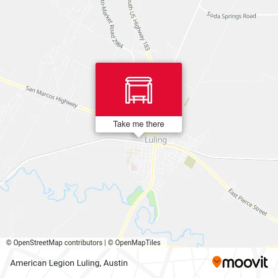 American Legion Luling map