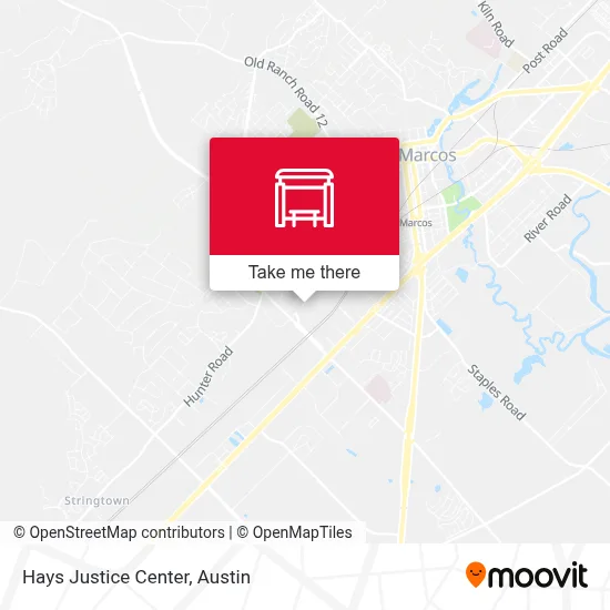 Hays Justice Center map