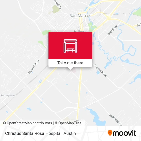 Christus Santa Rosa Hospital map