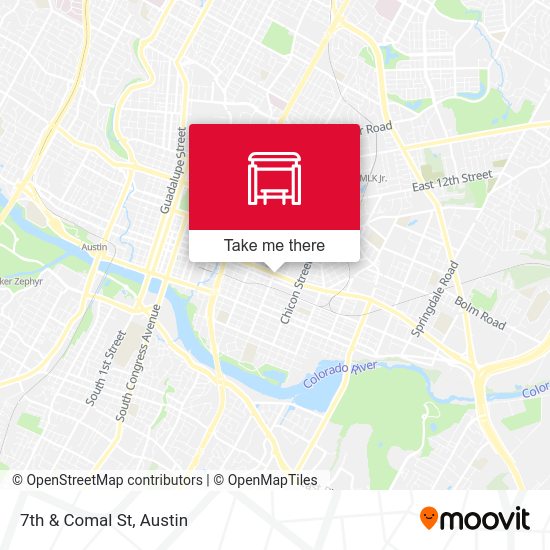7th & Comal St map