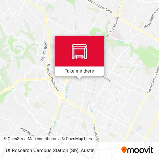Ut Research Campus Station (Sb) map