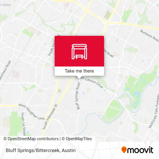Mapa de Bluff Springs/Bittercreek