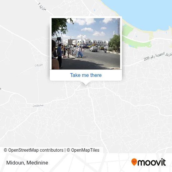 Midoun map