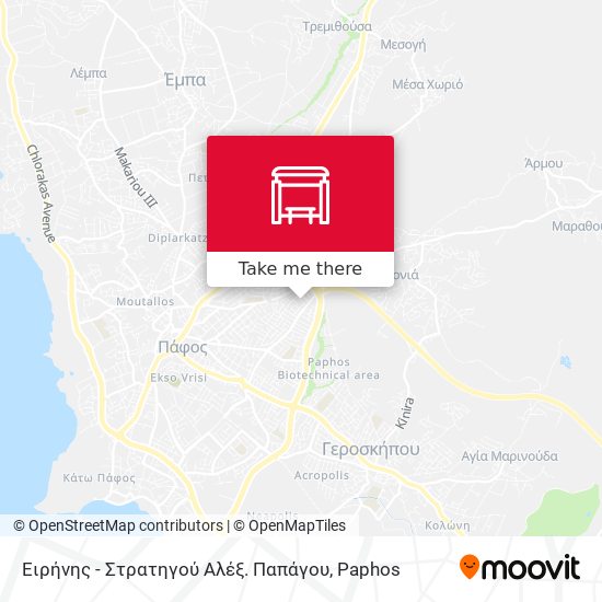 Ειρήνης - Στρατηγού Αλέξ. Παπάγου map