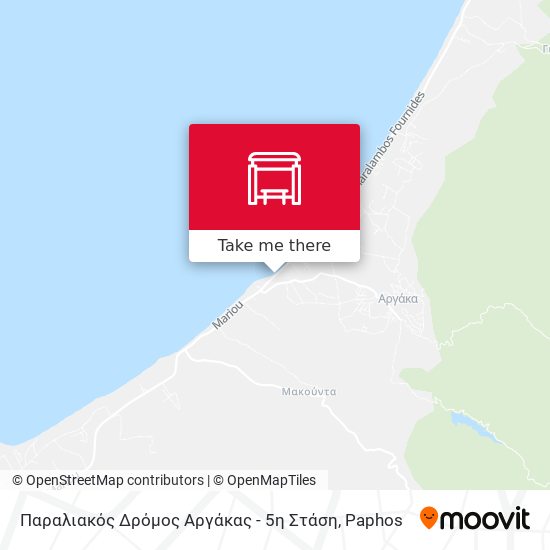 Παραλιακός Δρόμος Αργάκας - 5η Στάση map