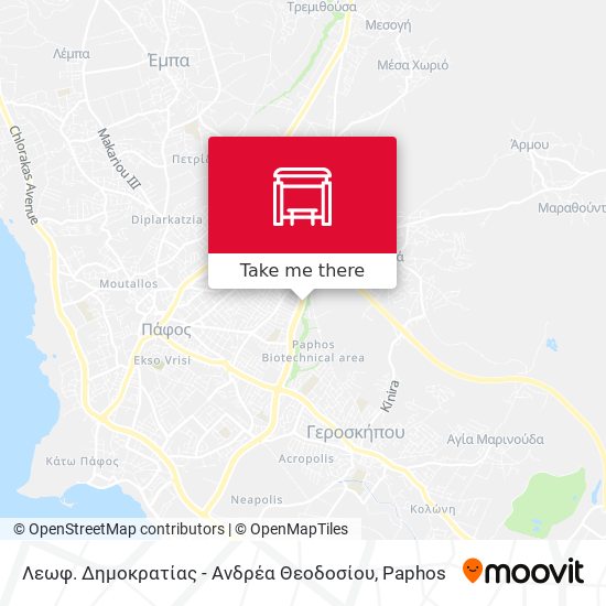 Λεωφ. Δημοκρατίας - Ανδρέα Θεοδοσίου map