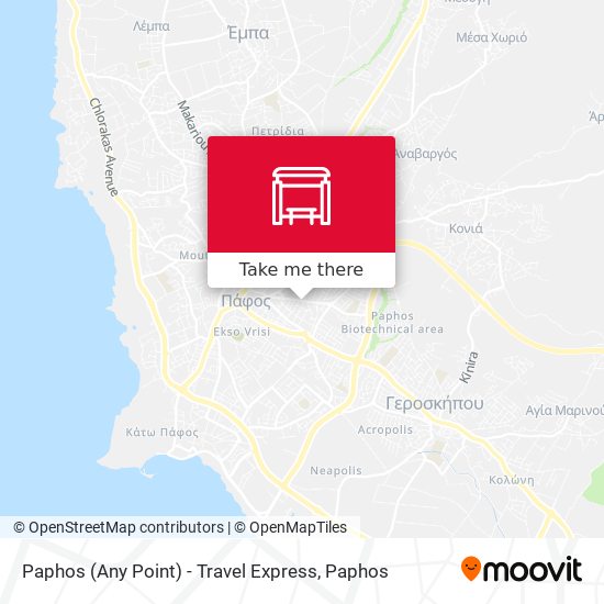 Paphos (Any Point) - Travel Express map