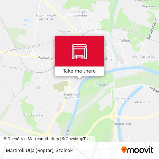 Mártírok Útja (Reptár) map