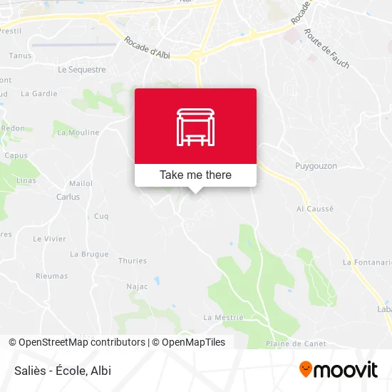 Saliès - École map