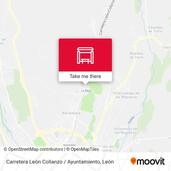 mapa Carretera León Collanzo / Ayuntamiento