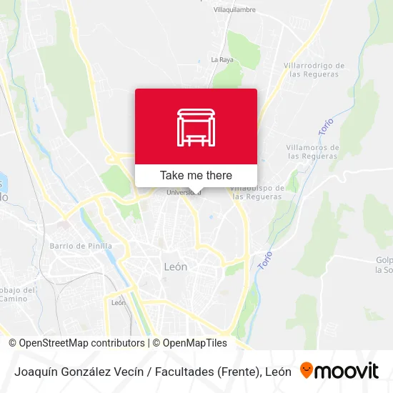 Joaquín González Vecín / Facultades (Frente) map
