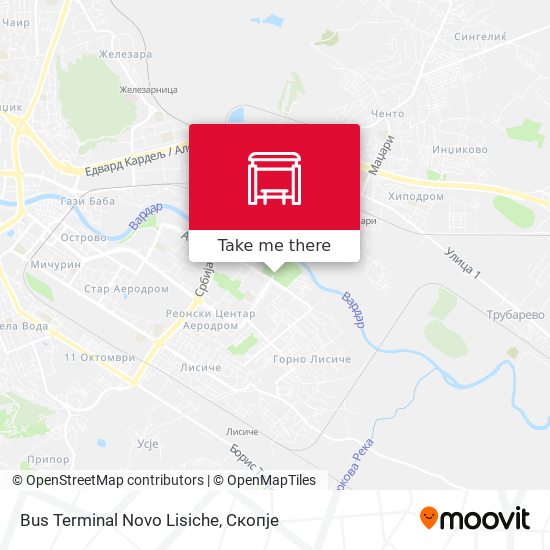 Bus Terminal Novo Lisiche map