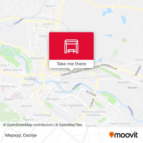 Меркур mapa