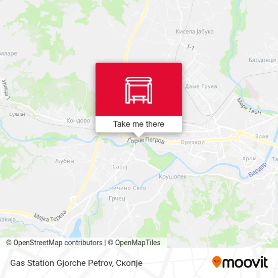 Gas Station Gjorche Petrov map