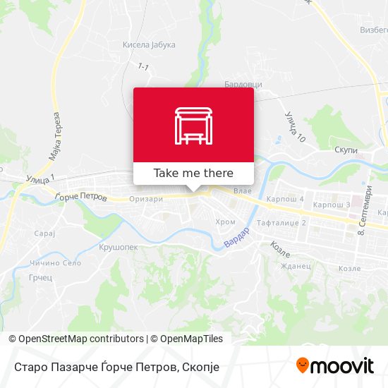 Старо Пазарче Ѓорче Петров map