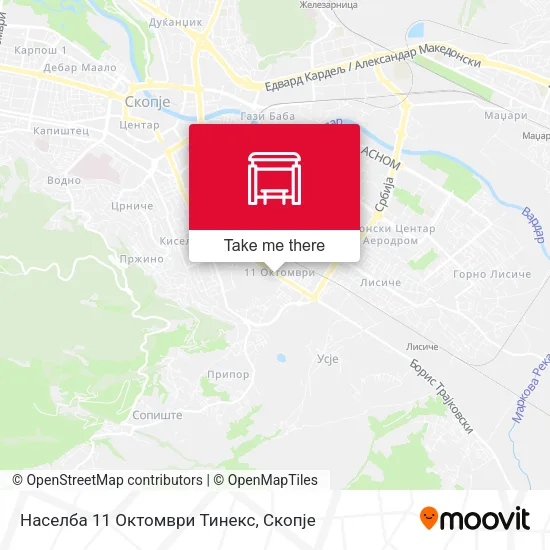 Населба 11 Октомври Тинекс map