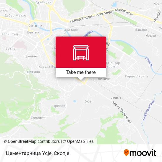 Цементарница Усје map