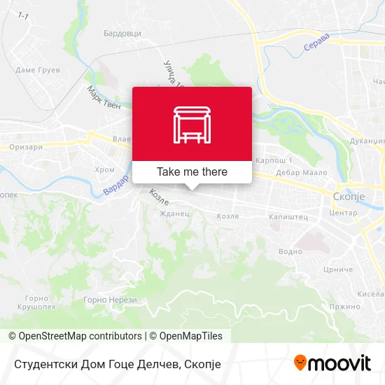 Студентски Дом Гоце Делчев map