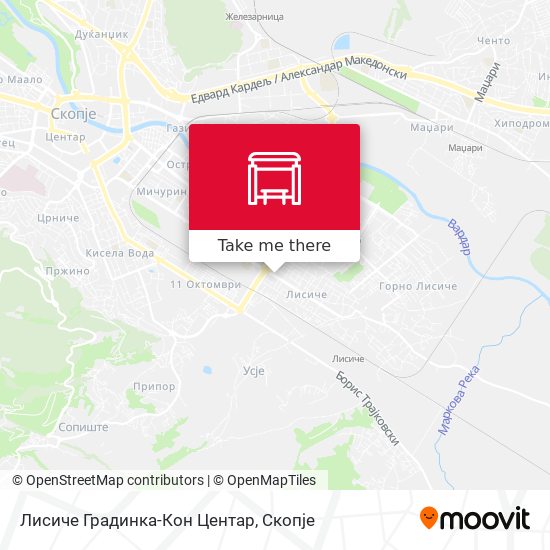 Лисиче Градинка-Кон Центар map