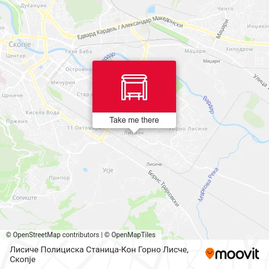 Лисиче Полициска Станица-Кон Горно Лисче map