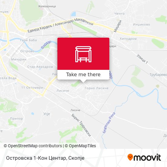 Островска 1-Кон Центар map