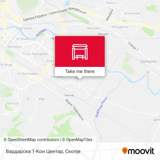 Вардарска 1-Кон Центар map