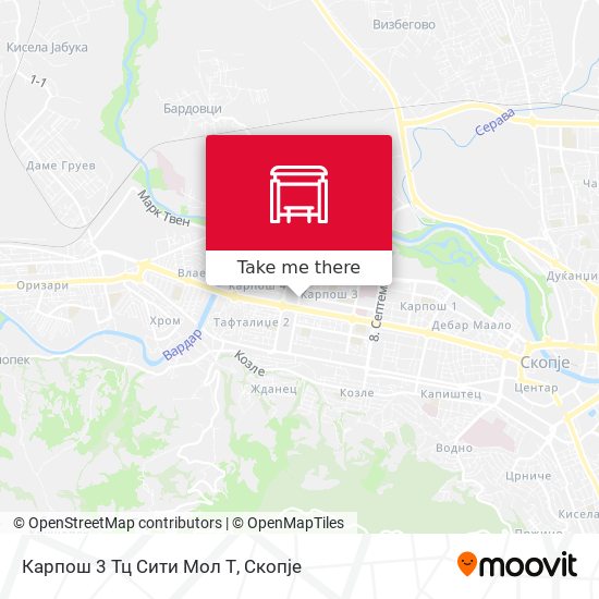 Карпош 3 Тц Сити Мол Т map