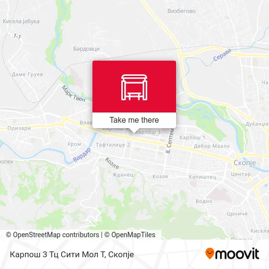 Карпош 3 Тц Сити Мол Т map