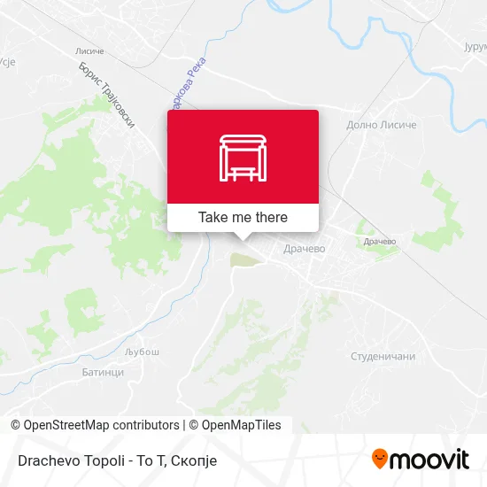 Drachevo Topoli - To T map