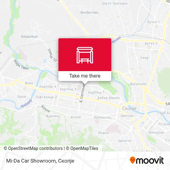 Mi-Da Car Showroom map
