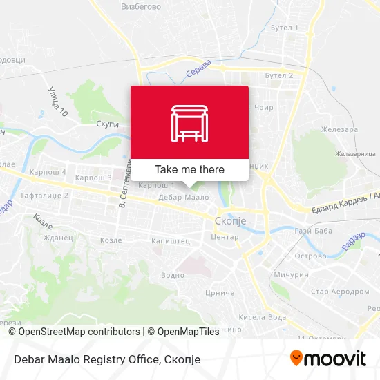 Debar Maalo Registry Office map