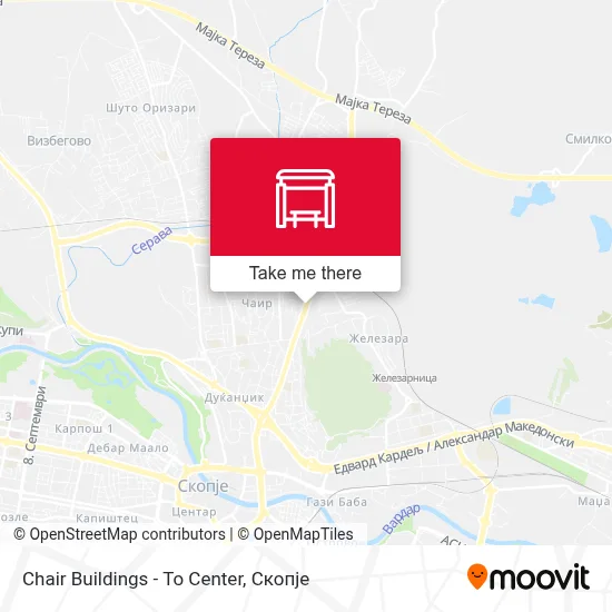 Чаир Згради - Кон Центар map