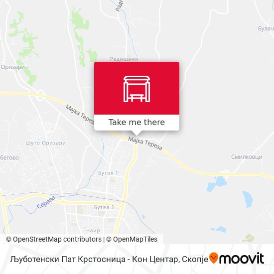 Љуботенски Пат Крстосница - Кон Центар map