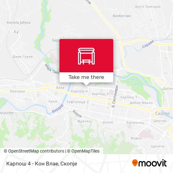 Карпош 4 - Кон Влае map