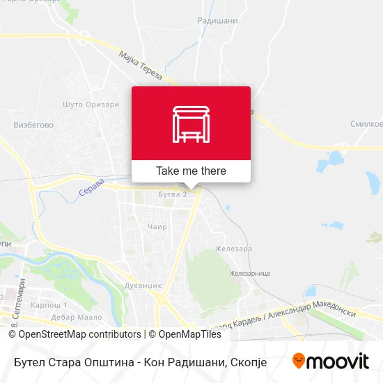 Бутел Стара Општина - Кон Радишани map