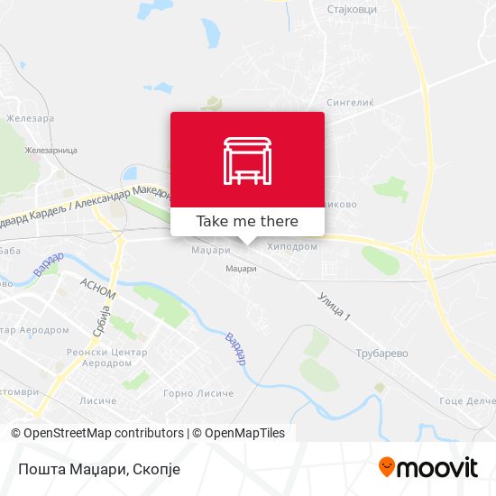 Пошта Маџари map