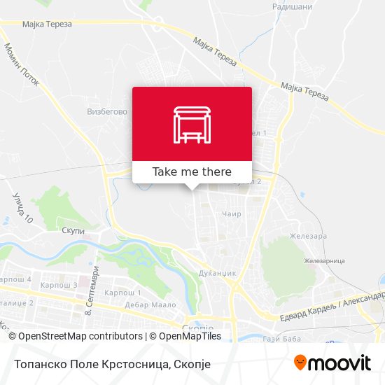 Топанско Поле Крстосница map