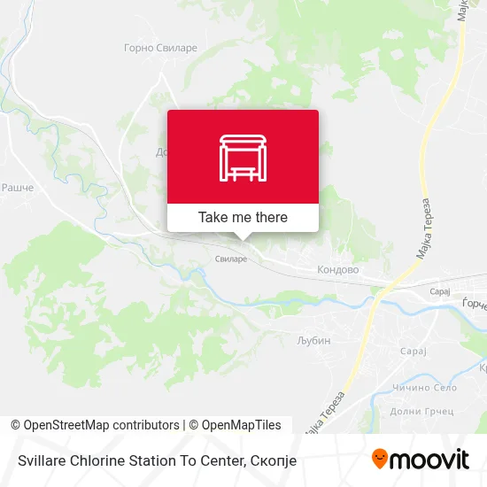 Svillare Chlorine Station To Center map