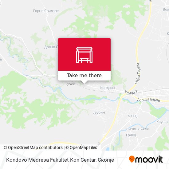 Kondovo Medresa Fakultet Kon Centar mapa