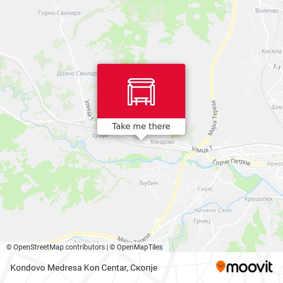 Kondovo Medresa Kon Centar mapa