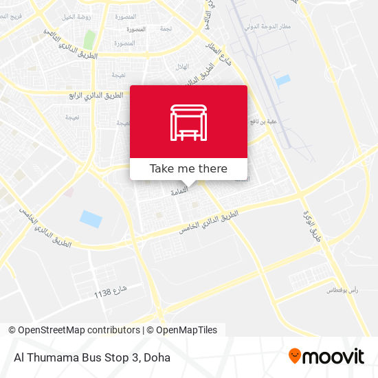 Al Thumama Bus Stop 3 map