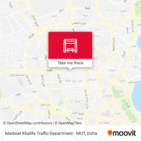 Madinat Khalifa Traffic Department - MOT map