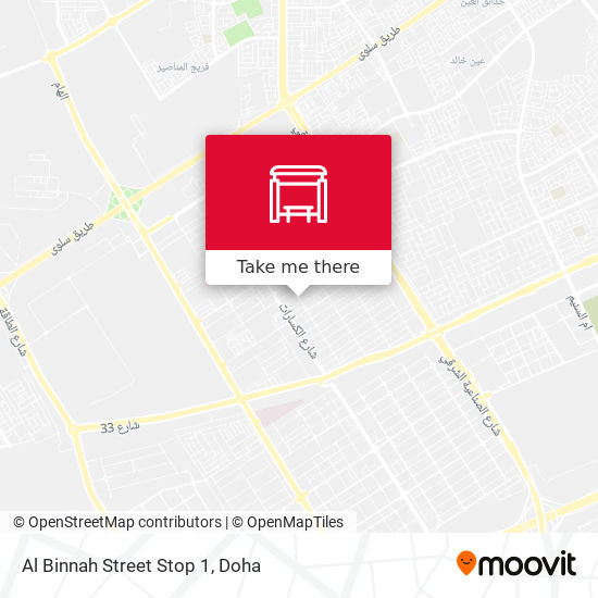 Al Binnah Street Stop 1 map