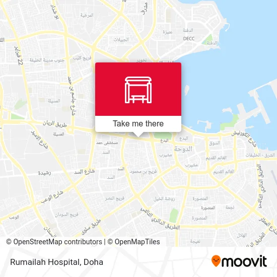 Rumailah Hospital map