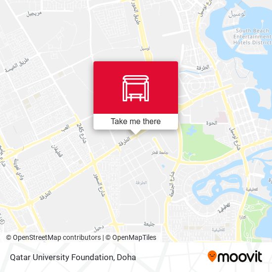 Qatar University Foundation map