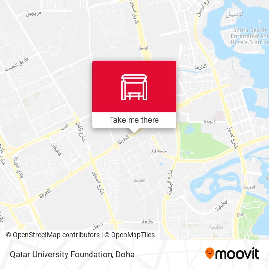 Qatar University Foundation map
