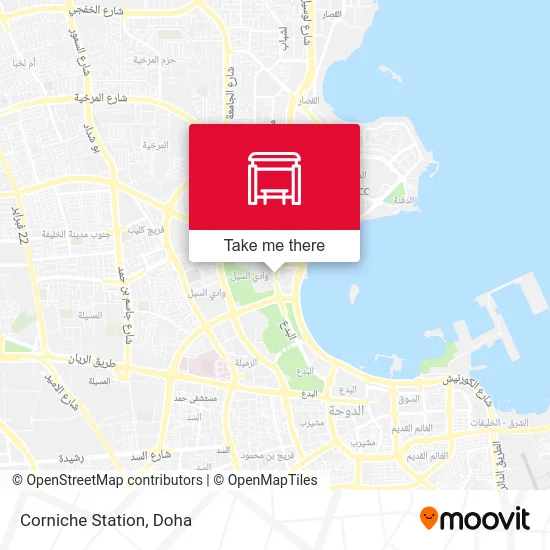 Corniche Station map