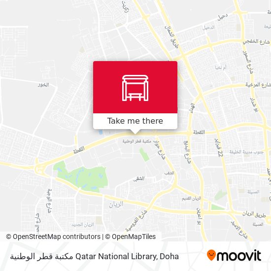 مكتبة قطر الوطنية Qatar National Library map