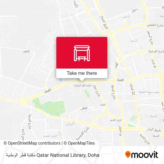 مكتبة قطر الوطنية Qatar National Library map