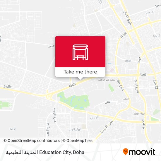 المدينة التعليمية Education City map